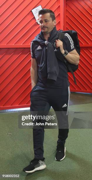 Assistant Manager Rui Faria of Manchester United arrives ahead of the Premier League match between Manchester United and Watford at Old Trafford on...