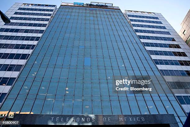 The headquarters building of Telmex Internacional SAB stands in Mexico City, Mexico, on Thursday, Jan. 14, 2010. Carlos Slim's America Movil SAB, the...