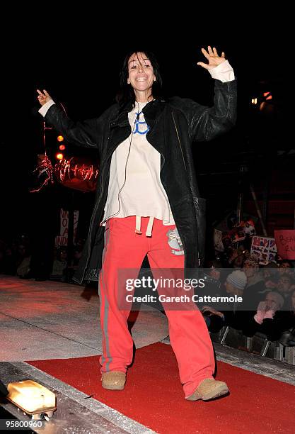 Heidi Fleiss is evicted from the Celebrity Big Brother House at Elstree Studios on January 15, 2010 in London, England.