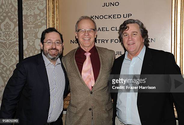 Sony Pictures Classics co-president Michael Barker, editor of Variety Timothy H Grey and Sony Pictures Classics co-president Tom Bernard attend the...