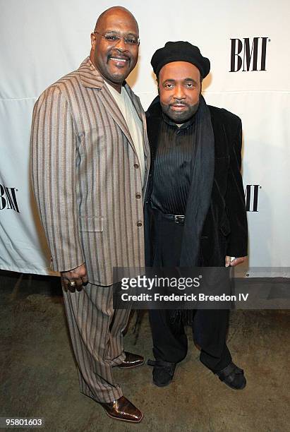 Pastor Marvin Winans and Andrae Crouch attend the 11th Annual Trailblazers of Gospel Music Awards Luncheon at Rocketown on January 15, 2010 in...