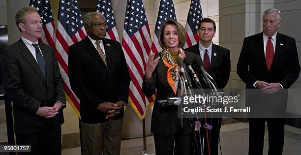 Jan 15: Democratic Congressional Campaign Committee Chairman Chris Van Hollen, D-Md., House Majority Whip James E. Clyburn, D-S.C., House Speaker...