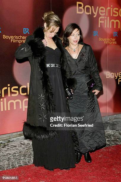 Actress Sophie von Kesse and guestl attend the Bavarian Movie Award 2010 at the Prinzregententheater on January 15, 2010 in Munich, Germany.