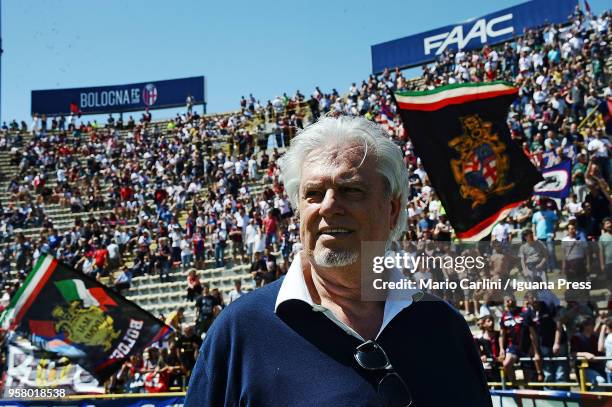 Luigi Maifredi, head coach of Bologna FC during the championship 1987 - 1988, looks on prior to the beginning of the serie A match between Bologna FC...
