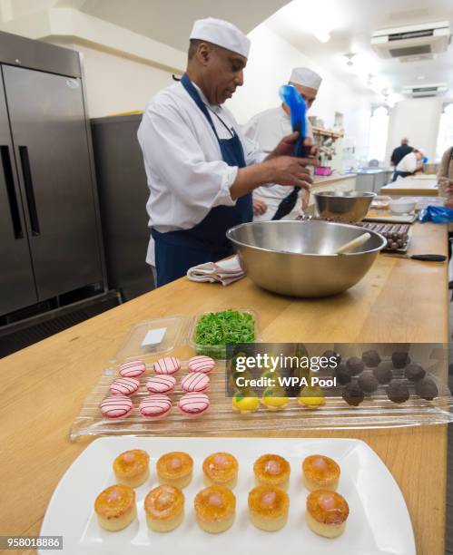 Royal Palaces Pastry chef Selwyn Stoby begins preparations for the wedding banquet for the marriage ceremony of Prince Harry and Meghan Markle in the...