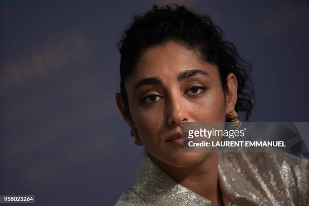 Iranian actress Golshifteh Farahani attends on May 13, 2018 a press conference for the film "Girls of The Sun " at the 71st edition of the Cannes...