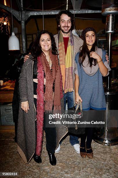 Angela Missoni, Francesco Missoni and Margherita Misssoni attend the Missoni Menswear Collection Cocktail Party during Milan Fashion Week Menswear...