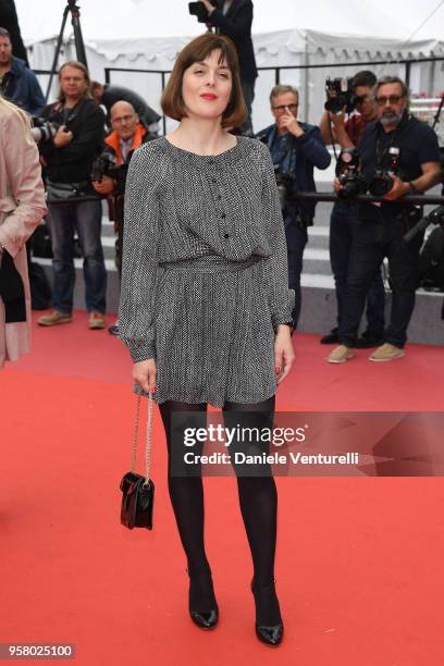 Valérie Donzelli attends the screening of "Happy As Lazzaro " during the 71st annual Cannes Film Festival at Palais des Festivals on May 13, 2018 in...