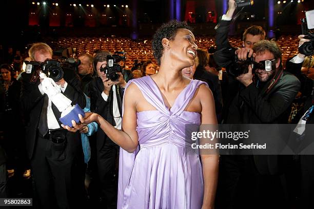 Author Waris Dirie attend the afterparty of the Bavarian Movie Award 2010 at the Prinzregententheater on January 15, 2010 in Munich, Germany.