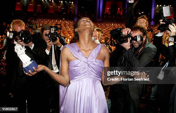 Author Waris Dirie attend the afterparty of the Bavarian Movie Award 2010 at the Prinzregententheater on January 15, 2010 in Munich, Germany.