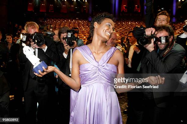 Author Waris Dirie attend the afterparty of the Bavarian Movie Award 2010 at the Prinzregententheater on January 15, 2010 in Munich, Germany.