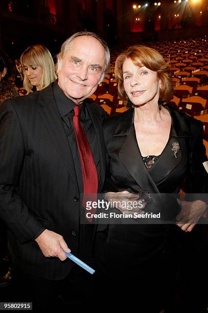 Director Michael Verhoeven and wife, actress Senta Berger attend the afterparty of the Bavarian Movie Award 2010 at the Prinzregententheater on...