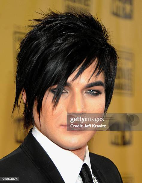 Actor Adam Lambert arrives at the 15th Annual Critics' Choice Movie Awards held at the Hollywood Palladium on January 15, 2010 in Hollywood,...