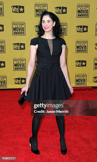 Actress Sarah Silverman arrives at the 15th annual Critics' Choice Movie Awards held at the Hollywood Palladium on January 15, 2010 in Hollywood,...