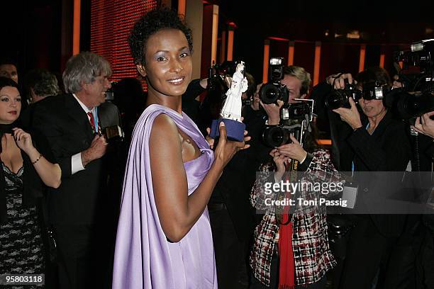 Actress Waris Dirie attends the Bavarian Movie Award at Prinzregententheater on January 15, 2010 in Munich, Germany.