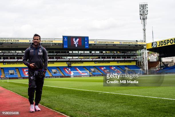 Yohan Cabaye of Crystal Palace arrives for the Premier League match between Crystal Palace and West Bromwich Albion at Selhurst Park on May 13, 2018...