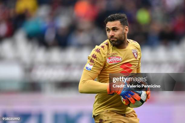 Salvatore Sirigu of Torino FC in action during the Serie A match between Torino FC and Spal at Stadio Olimpico di Torino on May 13, 2018 in Turin,...