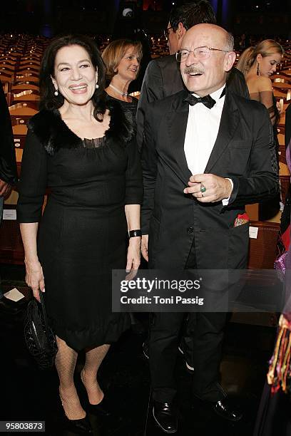 Director Volker Schloendorff and actress Hannelore Elsner attend the afterparty of the Bavarian Movie Award at Prinzregententheater on January 15,...