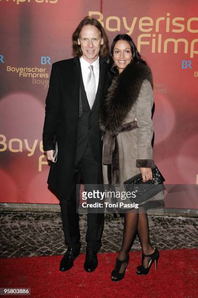 Fred Kogel and girlfriend Reha Geisler attend the Bavarian Movie Award at Prinzregententheater on January 15, 2010 in Munich, Germany.