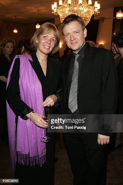 Actor Justus von Dohnanyi and sister attend the afterparty of the Bavarian Movie Award at Prinzregententheater on January 15, 2010 in Munich, Germany.