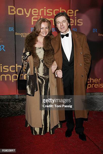 Actor Horst Kummeth and wife Eva attend the Bavarian Movie Award at Prinzregententheater on January 15, 2010 in Munich, Germany.