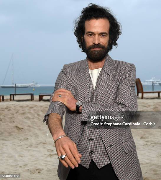 Actor Romain Duris attends the photocall for "Nos Batailles" during the 71st annual Cannes Film Festival at Nespresso Beach on May 13, 2018 in...