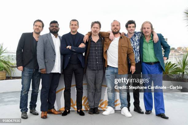 Jonathan Zaccai , Thamilchelvan Balasingham, Guillaume Canet, Mathieu Amalric, Alban Ivanov, Felix Moati and Philippe Katerine attend the "Sink Or...