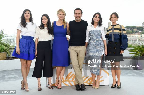 Melanie Doutey, Noee Abita, Virginie Efira, Gilles Lellouche, Leila Bekhti and Marina Fois attend the "Sink Or Swim " Photocall during the 71st...