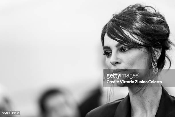 Image has been digitally retouched) Catrinel Menghia attends the screening of 'Ash Is The Purest White ' during the 71st annual Cannes Film Festival...