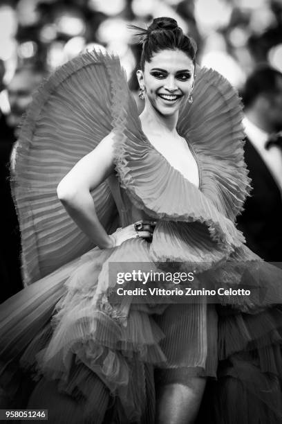 Image has been digitally retouched) Deepika Padukone attends the screening of 'Ash Is The Purest White ' during the 71st annual Cannes Film Festival...