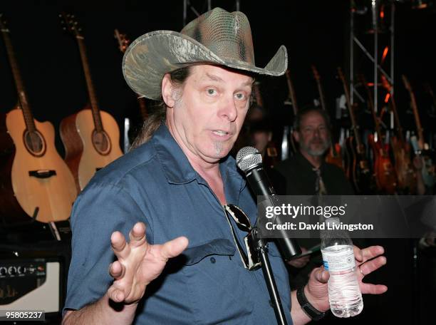 Musician Ted Nugent attends the 2010 NAMM Show - Day 2 at the Anaheim Convention Center on January 15, 2010 in Anaheim, California.