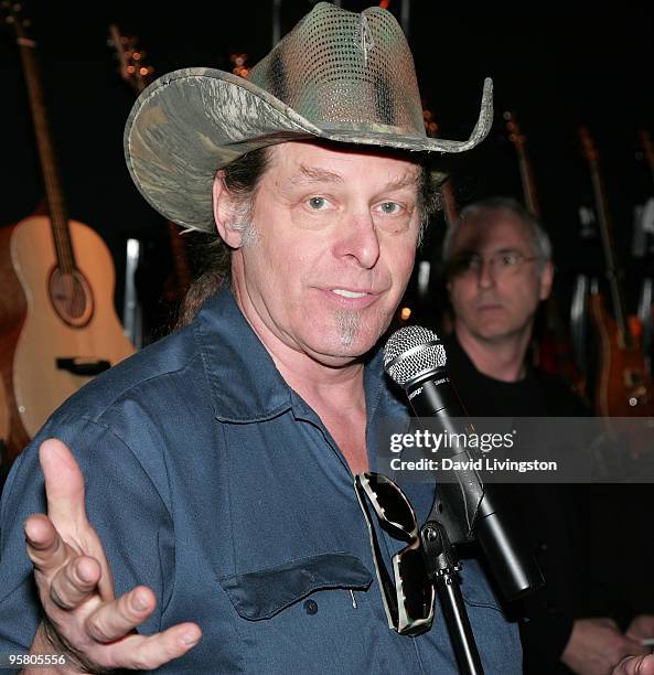 Musician Ted Nugent attends the 2010 NAMM Show - Day 2 at the Anaheim Convention Center on January 15, 2010 in Anaheim, California.