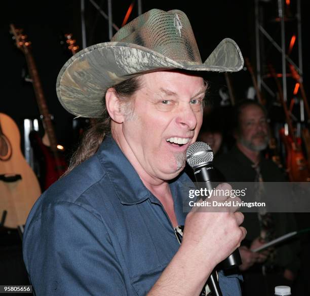 Musician Ted Nugent attends the 2010 NAMM Show - Day 2 at the Anaheim Convention Center on January 15, 2010 in Anaheim, California.