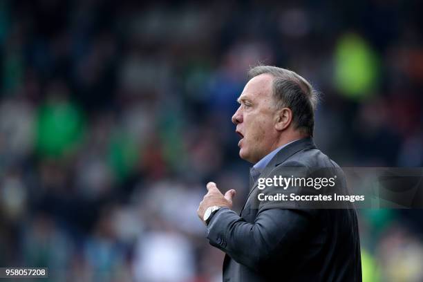 Coach Dick Advocaat of Sparta Rotterdam during the Dutch Eredivisie match between Sparta v FC Dordrecht at the Sparta Stadium Het Kasteel on May 13,...