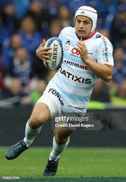 Pat Lambie of Racing 92 runs with the ball during the European Rugby Champions Cup Final match between Leinster Rugby and Racing 92 at San Mames...