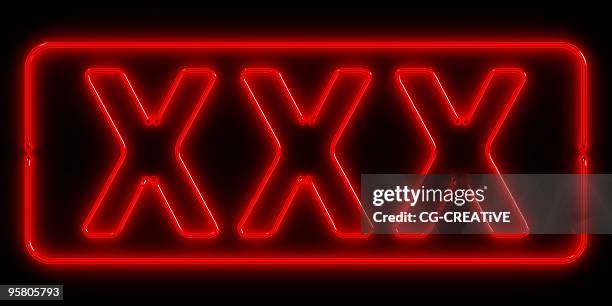 neon signboard: xxx - porr bildbanksfoton och bilder