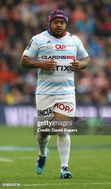 Ole Avei of Racing 92 looks on during the European Rugby Champions Cup Final match between Leinster Rugby and Racing 92 at San Mames Stadium on May...