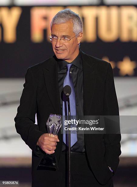 Director Louie Psihoyos accepts the Best Documentary Feature award for "The Cove" onstage during the 15th annual Critics' Choice Movie Awards held at...