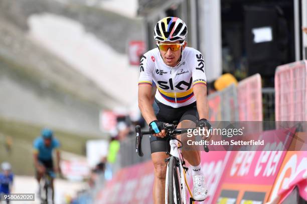 Arrival / Sergio Luis Henao Montoya of Colombia and Team Sky / during the 101th Tour of Italy 2018, Stage 9 a 225km stage from Pesco Sannita to Gran...