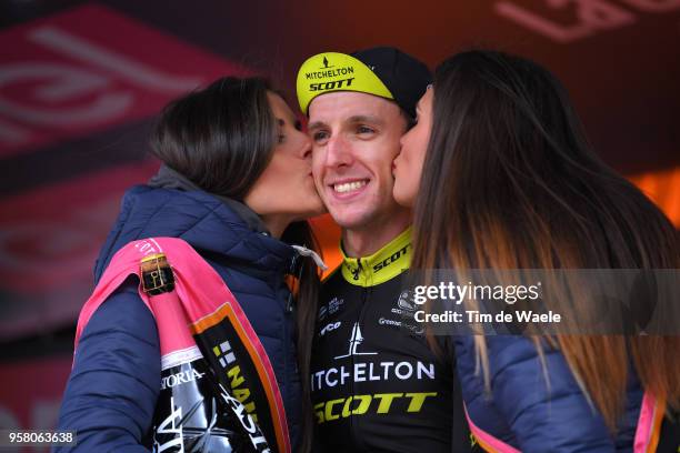 Podium / Simon Yates of Great Britain and Team Mitchelton-Scott Celebration / Champagne / during the 101th Tour of Italy 2018, Stage 9 a 225km stage...