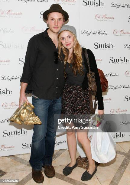 Actor Josh Close and actress Alex McKenna attend the Oh Canada Gift Suite at Peninsula Hotel on January 15, 2010 in Beverly Hills, California.
