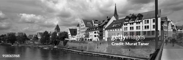 skyline view of ulm - ulm minster stock pictures, royalty-free photos & images