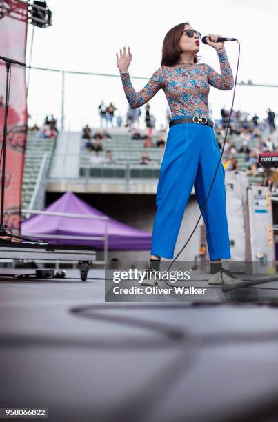 Alice Merton performs at StubHub Center on May 12, 2018 in Carson, California.