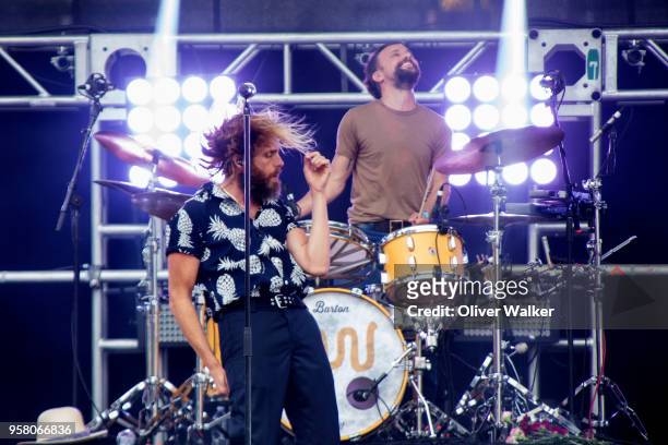 Aaron Bruno of AWOLNATION performs at StubHub Center on May 12, 2018 in Carson, California.