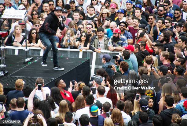 Mike Shinoda performs at StubHub Center on May 12, 2018 in Carson, California.