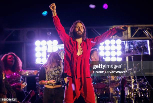 Jared Leto of Thirty Seconds to Mars performs at StubHub Center on May 12, 2018 in Carson, California.