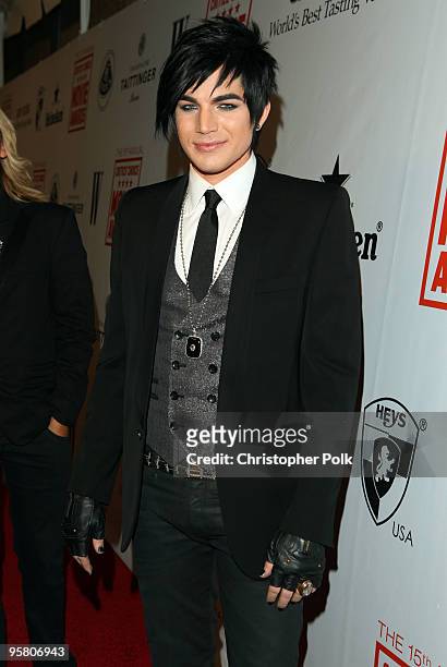 Singer Adam Lambert arrives at the 15th annual Critic's Choice Awards after party held at Katsuya on January 15, 2010 in Hollywood, California.