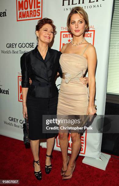 Actresses Susan Sarandon and daughter Eva Amurri arrive at the 15th annual Critic's Choice Awards after party held at Katsuya on January 15, 2010 in...