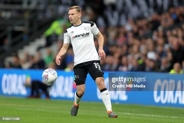 Andreas Weimann, on the ball during the Sky Bet Championship Play Off Semi FinalFirst Leg between Derby County and Fulham on May 11, 2018 at Pride...