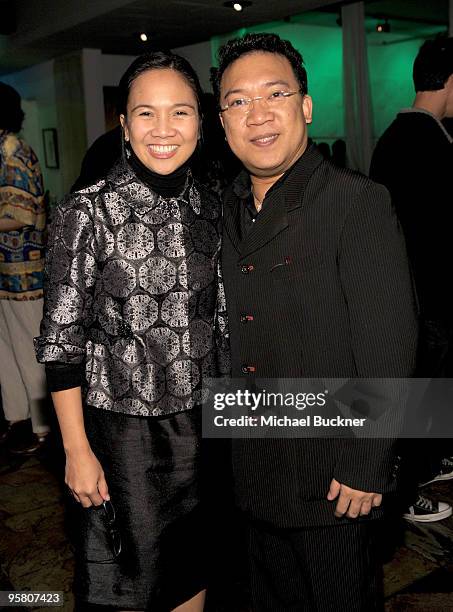 Charmaine Chua and actor Roderick Paulate attend the Filipino Film Reception at the 2010 Palm Springs Intertnational Film Festival at Trio on January...